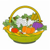 Panier de légumes bio